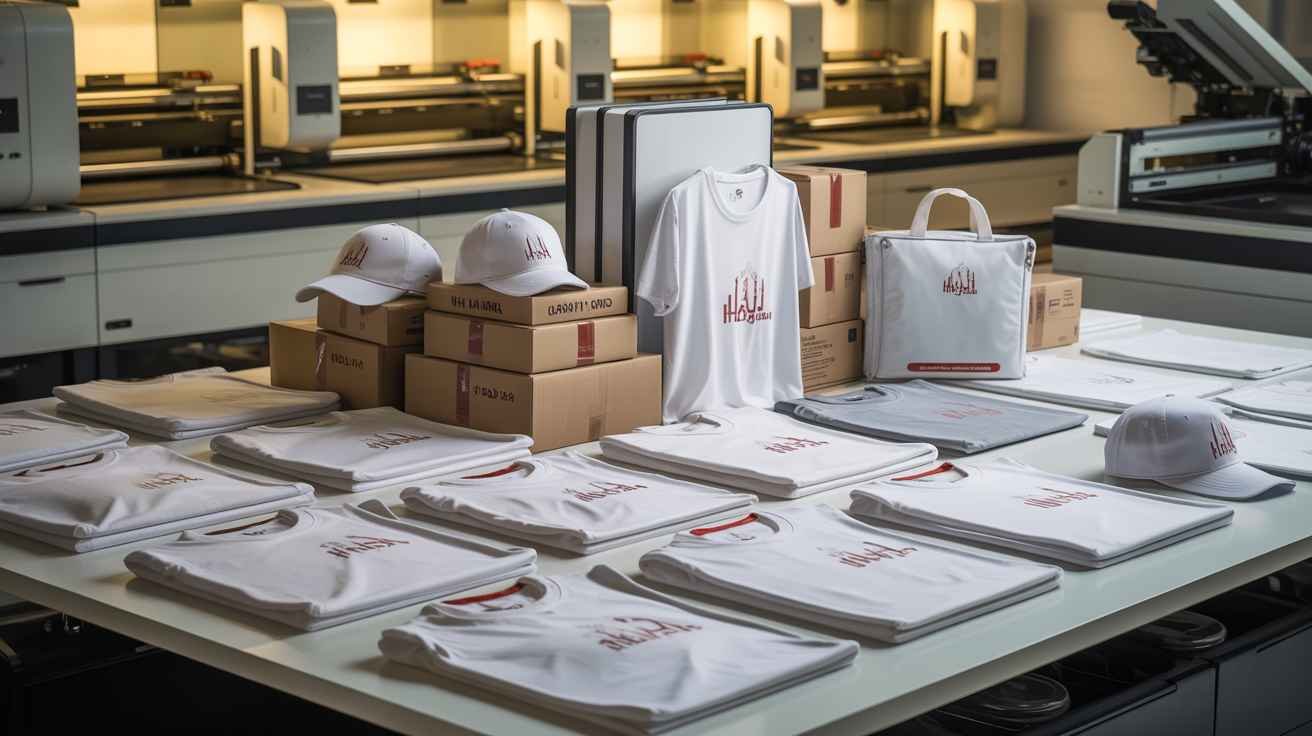 Hajj and Umrah group merchandise printing for custom t-shirts caps and bags